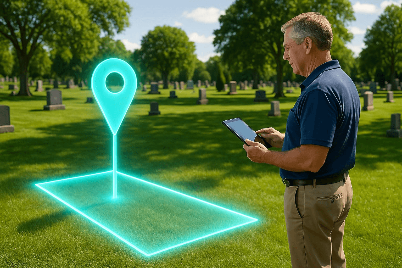 Visual Burial Management with Augmented Reality